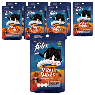 PURINA FELIX Play Tubes 香酥捲, 雞肉 + 雞肝, 50g, 8包