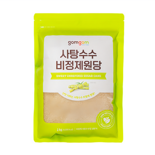 gomgom 蔗糖原糖, 1kg, 1包