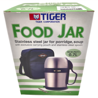 虎牌 大容量保溫保冷真空食物罐 不鏽鋼餐罐 含手提袋和不鏽鋼餐匙, 700ml, 1個