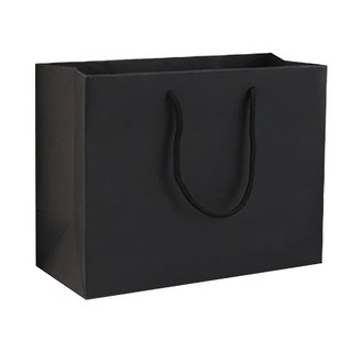 黑卡紙袋 250g 啞數黑卡紙 + PP帶, 30 x 10 x25cm, 黑橫3, 1組