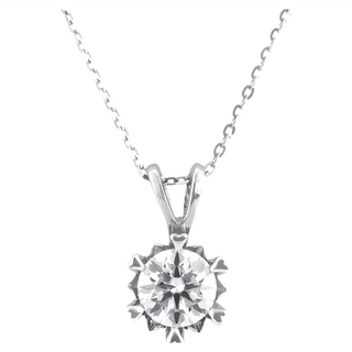 MARIGOLD 美爾朵 萬箭傾心6爪莫桑鑽項鍊 925純銀 莫桑鑽1克拉