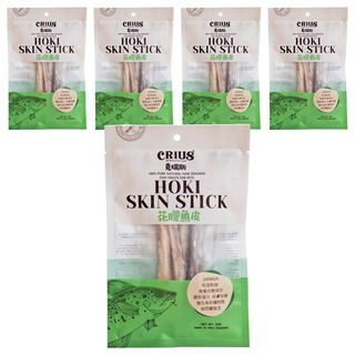 CRIUS 克瑞斯 花膠魚皮狗零食 鱈魚皮 100%純天然 紐西蘭製造, 50g, 5包