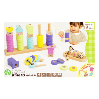 WOODY PUDDY 新版積木圈圈王國組 手眼協調 集中力訓練 刺激邏輯思考, 1盒