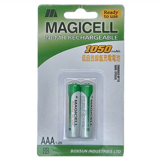 MAGICCELL 低自放鎳氫充電電池, 1050mAh, AAA 1.2V, 2入, 1組