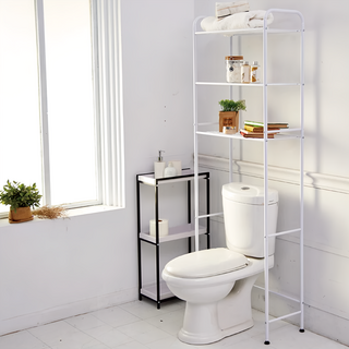 ikloo 宜酷屋 多功能三層馬桶置物架, 白色, 1個