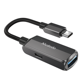 Mcdodo 麥多多 USB3.0 轉 Type-C 轉接頭充電傳輸 OTG 蔚藍系列 13cm, 1個