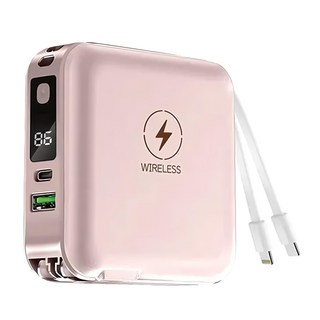 Kinyo 7in1雙線夾心萬用充 Type-C + Lightning 原廠保固, KPB-2650, 粉色