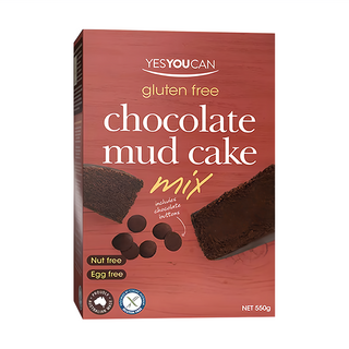 YES YOU CAN 無麩質巧克力熔岩蛋糕粉組合，含巧克力鈕扣, 550g, 1盒