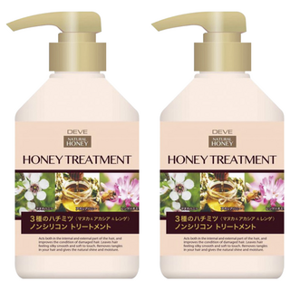 KUMANO 熊野油脂 蜂蜜修護潤髮乳 3種蜂蜜精華 5種保濕配方, 450ml, 2瓶