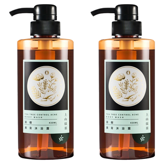 tsaio 上山採藥 美背沐浴露 茶樹 植萃成分 草本精油香氛 溫和淨化背部問題肌, 430ml, 2瓶