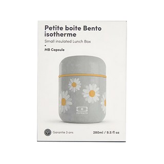 monbento不銹鋼燜燒罐 280ml 小巧便攜, 小雛菊 灰色, 1個