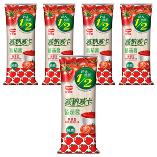 KAGOME 可果美 減鈉減卡蕃茄醬, 熱量與鈉含量減少一半, 465g, 5瓶