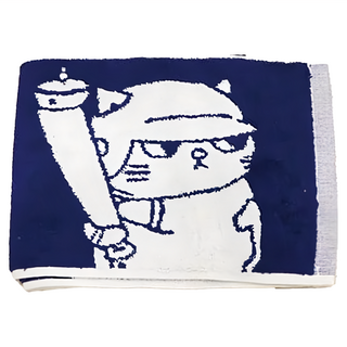 黃阿瑪的後宮生活 純棉運動毛巾 22x100cm, 後宮MVP 深藍色, 1條