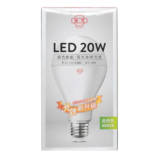旭光 20W LED燈泡 4000K, 自然光, 1個
