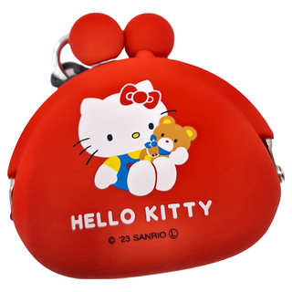 PG DESIGN Hello Kitty 矽膠零錢包吊飾, 8.1 x 8 x 4.3cm, 紅色
