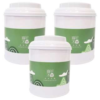 無藏 凍頂烏龍 三角立體茶包 圓鐵罐 Set, 比賽等級烘焙工法 微燻炭香, 10入多包裝 長輩送禮好選擇, 3g, 10包, 3罐