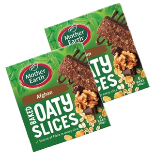 Mother Earth 烘焙燕麥棒 阿富汗口味 6條入, 不含基改食材、人工色素、香料, 240g, 2盒