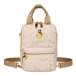 Hello Kitty 凱蒂貓 月亮忘記了 兩用後背包 - 聚酯纖維, 米色, 16 x 9 x 22cm