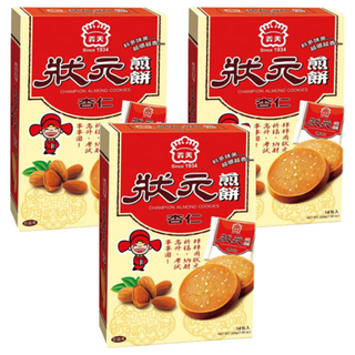 義美 狀元煎餅 杏仁 14包, 224g, 4盒