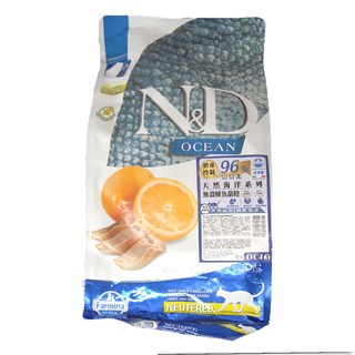 Farmina 法米納 天然海洋系列 ND貓糧, 無穀鯡魚甜橙, 1.5kg, 1袋