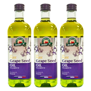 得意的一天 100%純葡萄籽油，油質清爽不油膩, 1L, 3瓶