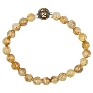 黑曜晶鑽鈦晶手鍊，招財旺運，能量加倍, 六字箴言, 1個