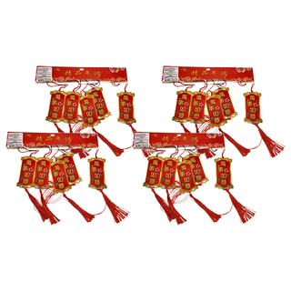 彩蔥金箔吊飾 Set 5 節慶裝飾, 紅色