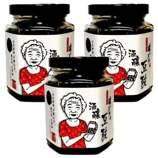 醬王殿 精選鳳梨酒釀豆鼓 黑豆、糖、米酒、鳳梨、鹽 台灣製造, 190g, 3罐