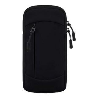 蕉蕉購物 透氣防潑水手機臂包, 黑色, 1個