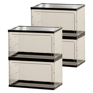 公仔收納展示箱 黑色, 小(26.5 x 14 x 16cm), 2個