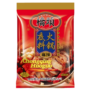 橋頭 火鍋底料 正宗麻辣火鍋湯底, 1包, 400g
