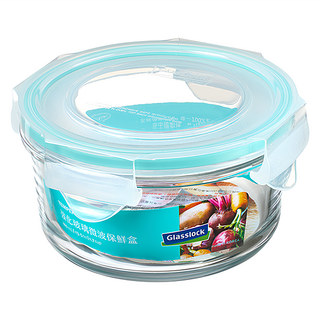 Glasslock 格拉氏洛克 圓形強化玻璃微波保鮮盒 400ml, MCCB040(RP525), 1個