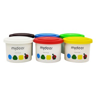 mideer 麥樂 6色彩泥, 100g, 1組