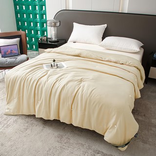 NATURALLY JOJO 銀離子抗菌手工蠶雙人絲被, 米黃色