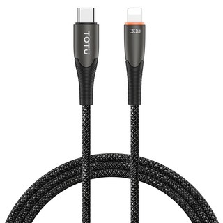 TOTU 拓途 Shine系列Type-C-Lightning PD充電線傳輸線快充線, 錆色, 120cm, 1條