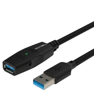 POLYWELL 寶利威爾 USB3.0 A公 To A母 主動式增益延長線 加增益晶片 PW15-W45-M305, 5m, 1條