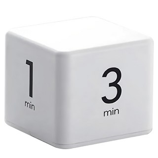 EZlife 翻轉時間立方定時器, 白色系, 1個