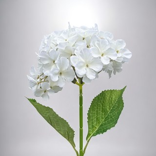 FLORAL M 夏日京都大型繡球花吹雪仿真花花材, 白色, 1件