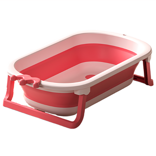 兒童摺疊澡盆 粉色, 1個