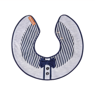 柔仕 圍兜 嬰兒圍兜 3~24個月, 小紳士 灰色, 1件, 1件