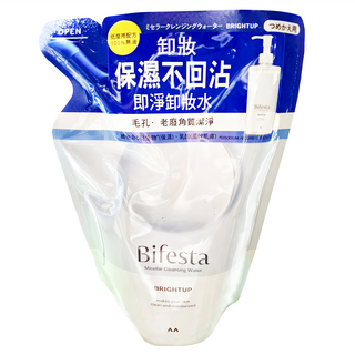 Bifesta 碧菲絲特 抗暗沉即淨卸妝水 補充包, 保濕不回沾, 輕鬆卸妝, 柔滑輕拭, 一擦即淨, 360ml, 1包