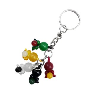 財神小舖 五行相生小貴人鑰匙圈 優化瑪瑙 包包吊飾 汽車吊飾, DSL-5155, 1個