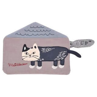 kUSUgURU JAPAN 日本眼鏡貓 Matilda-san系列 立體貓尾巴造型小物收納包 零錢包