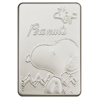 PEANUTS 史努比 浮雕系列 PD磁吸無線充行動電源 20W 10000mAh, PSN-141, 微笑款 鈦色