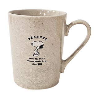 kanesho 金正陶器 Snoopy 陶瓷馬克杯 250ml 日本原產, 石頭灰, 1個