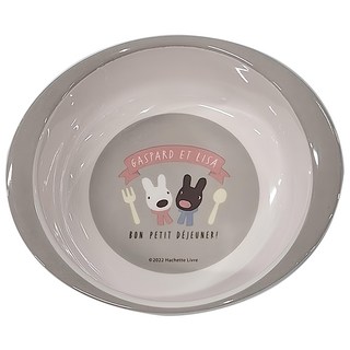 Skater M340 美耐皿學習碗 260ml, 1個, 麗莎兔 白色 + 灰色