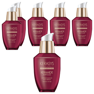 KERASYS 深層修護安瓶護髮精華 含神經醯胺和5種精油 適用於極度受損髮質, 70ml, 6瓶