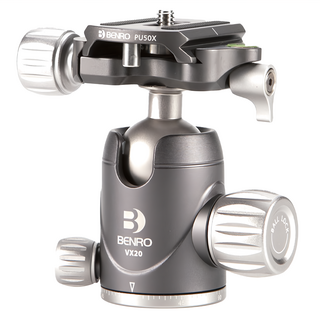 BENRO 百諾 VX20 雙全景球型雲台 全景操作輕便 鎖緊力強 30mm球體直徑 含PU50X快拆板, 1個