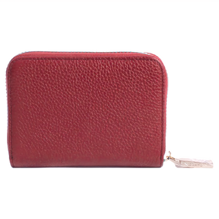 真皮頭層牛皮13卡位風琴卡位零錢包短夾女夾, 紅色, 11 x 2.5 x 8.3cm, 1個