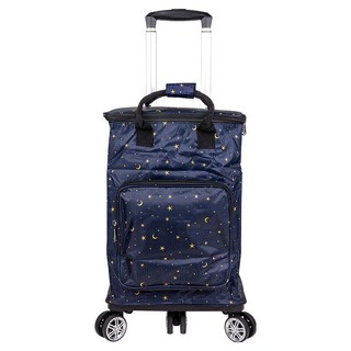 Beatrice 碧翠絲 可折疊伸縮拉桿5輪購物車 節省空間 適用機車買菜族, 星空, 1個